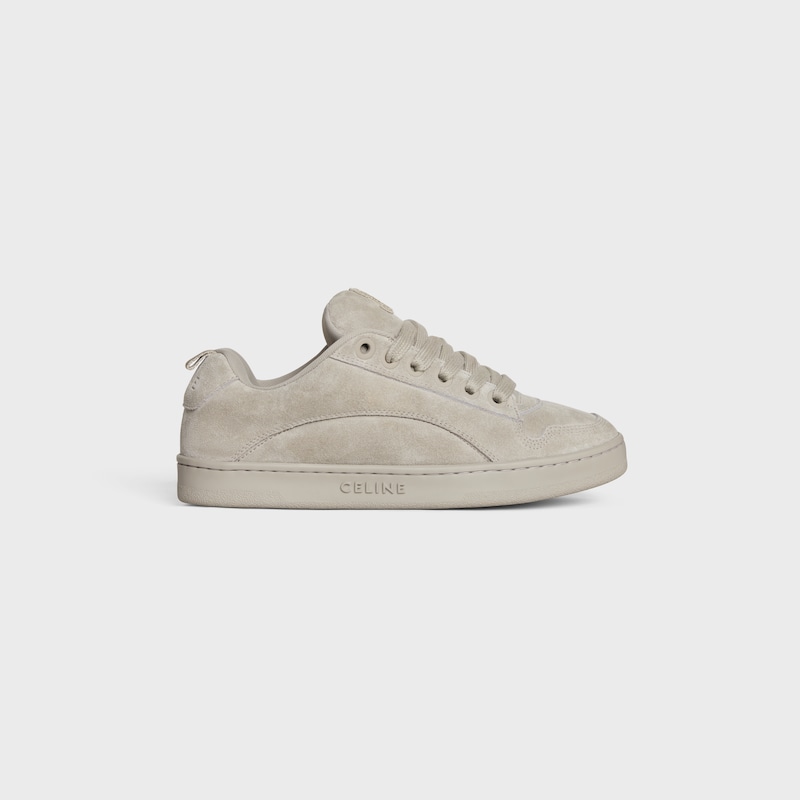 celine huntington - baskets basses en daim de veau et mesh
