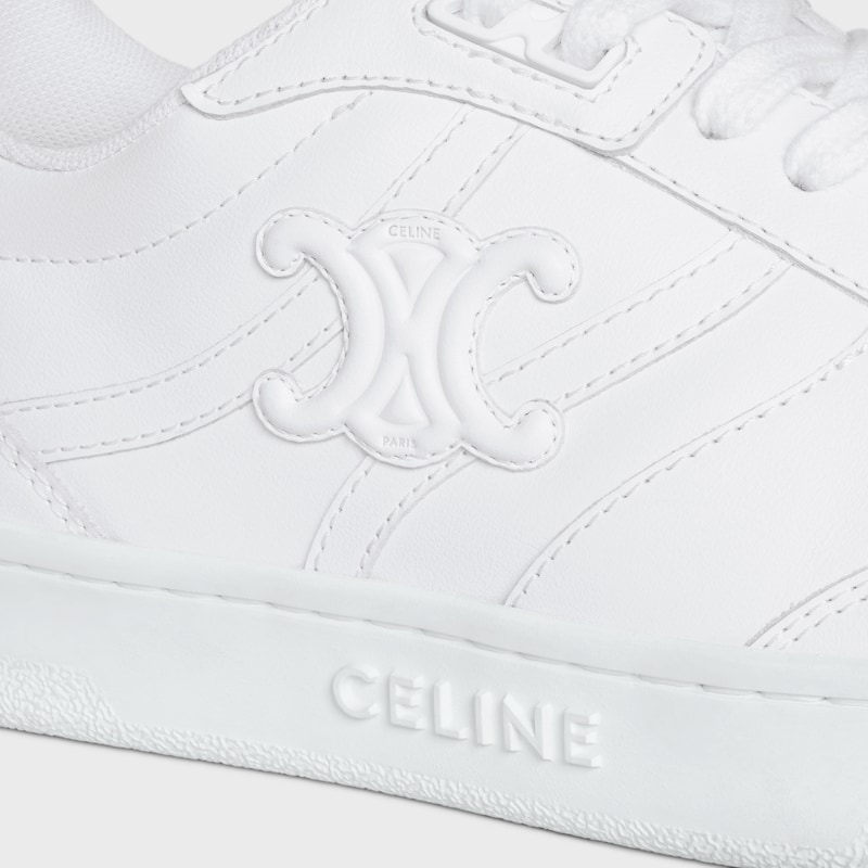 baskets celine ct-11 basses à lacets en cuir de veau