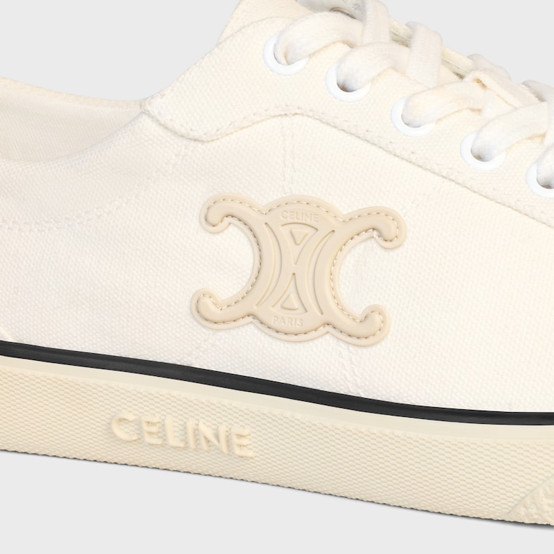 baskets céline alan à motif triomphe en toile