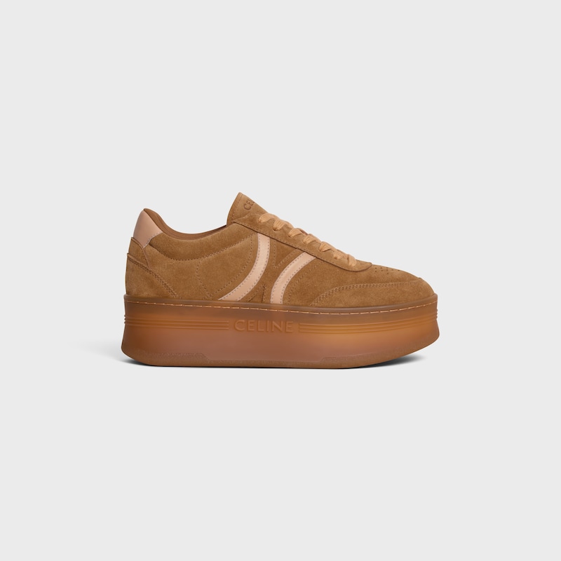 celine - baskets block avec semelle compensÉe et semelle arriÈre en daim et cuir de veau