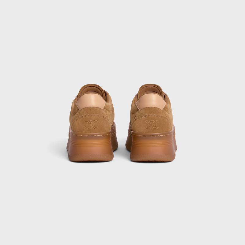 celine - baskets block avec semelle compensÉe et semelle arriÈre en daim et cuir de veau