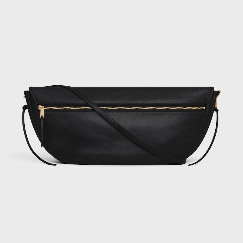 sac halfmoon soft triomphe en cuir dagneau souple et brillant