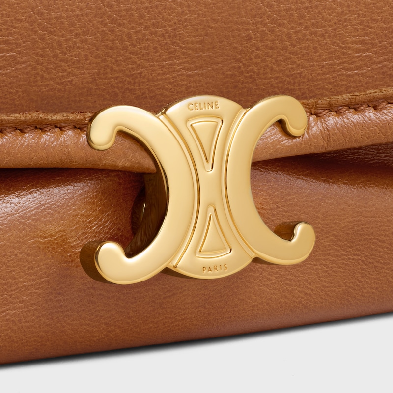 sac halfmoon soft triomphe en cuir dagneau souple et brillant