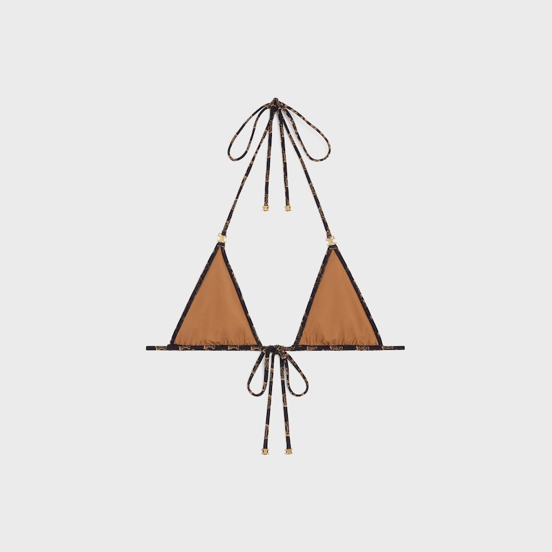 haut triangle en jersey mat monogrammé