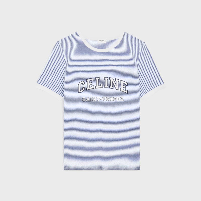 t-shirt céline années 70 en jersey rayé