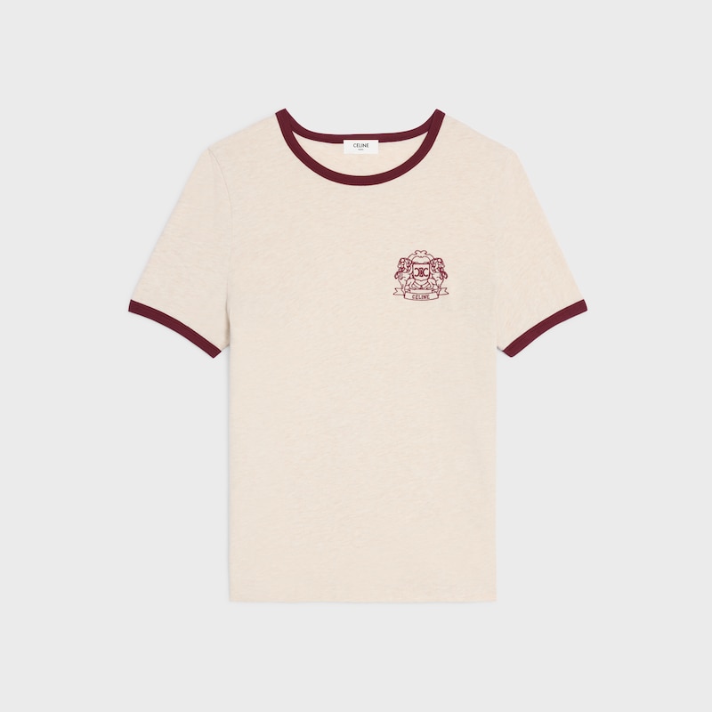 t-shirt blason années 70 en jersey de coton