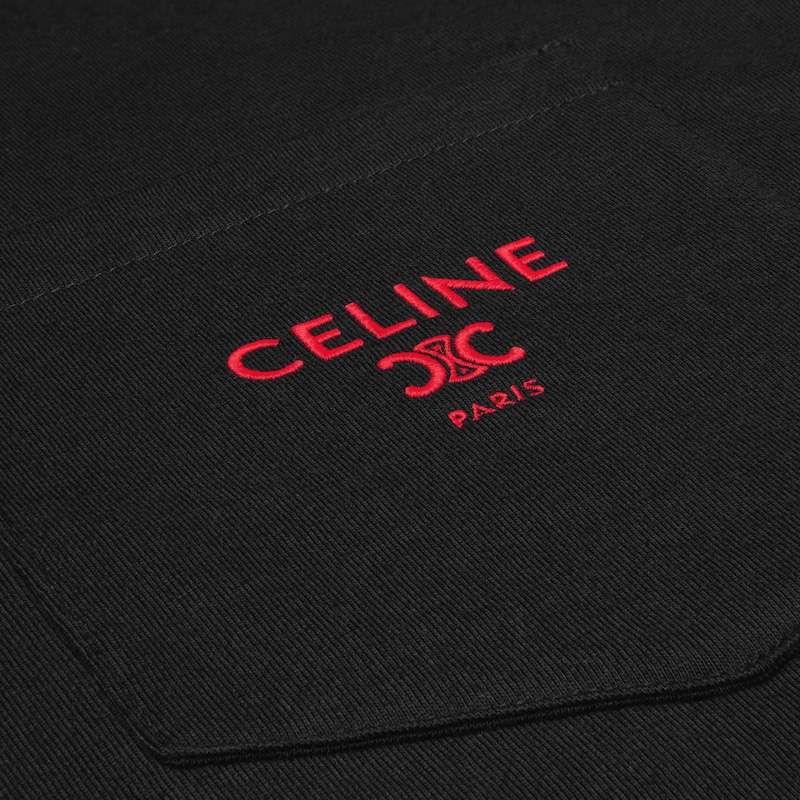 t-shirt à col montant en jersey de coton