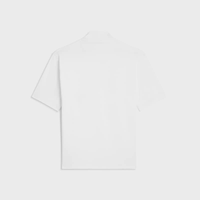 t-shirt à col montant en jersey de coton