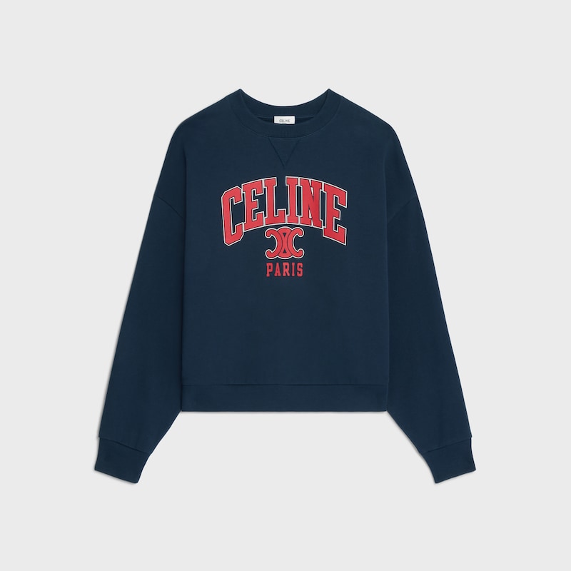 sweat-shirt oversize céline en molleton de coton