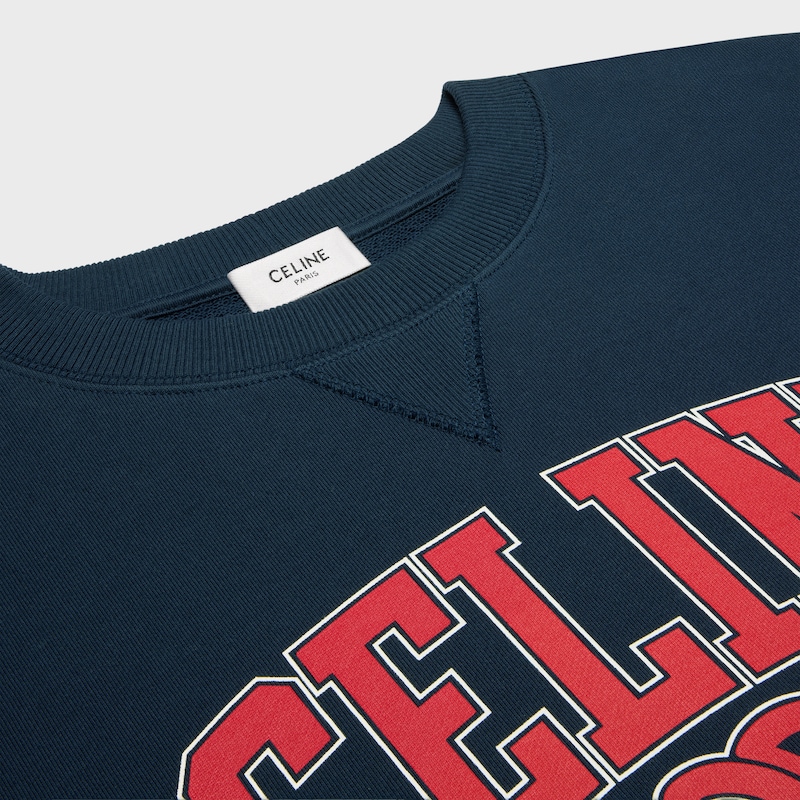 sweat-shirt oversize céline en molleton de coton