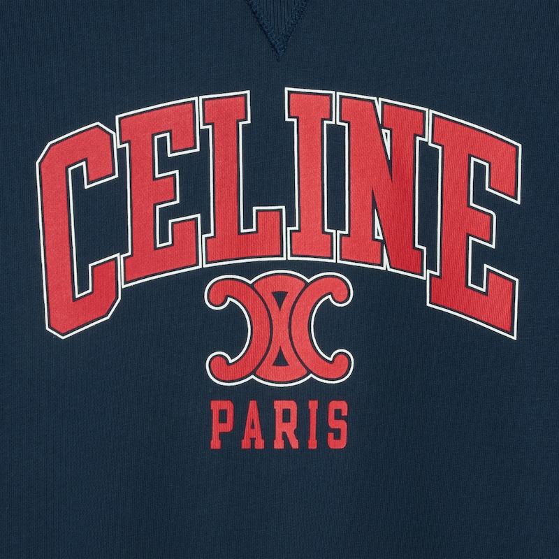 sweat-shirt oversize céline en molleton de coton