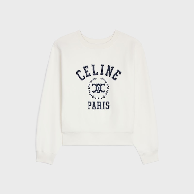 sweat-shirt oversize céline en molleton de coton