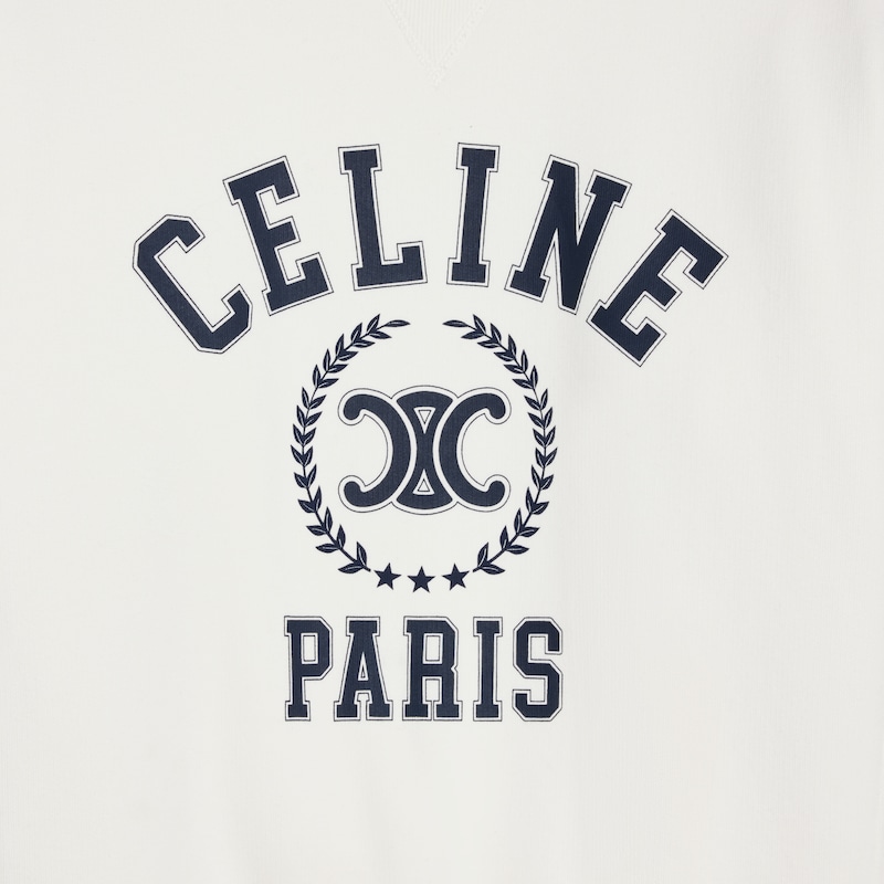 sweat-shirt oversize céline en molleton de coton