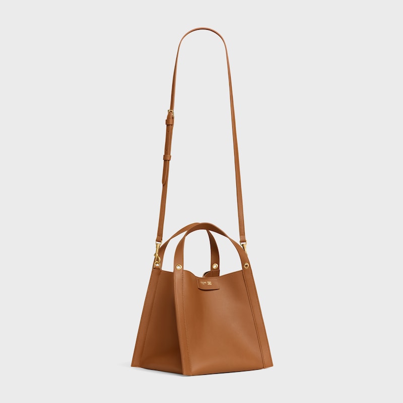 petit sac cubo en cuir de veau souple