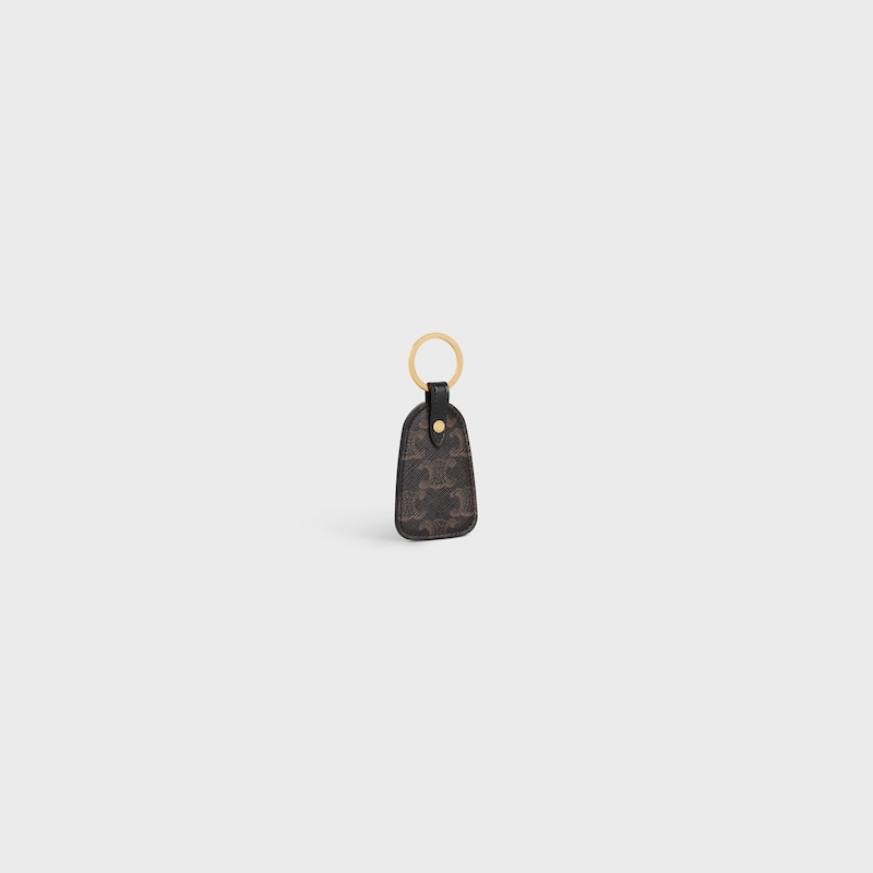 porte-clés en toile triomphe et cuir de veau