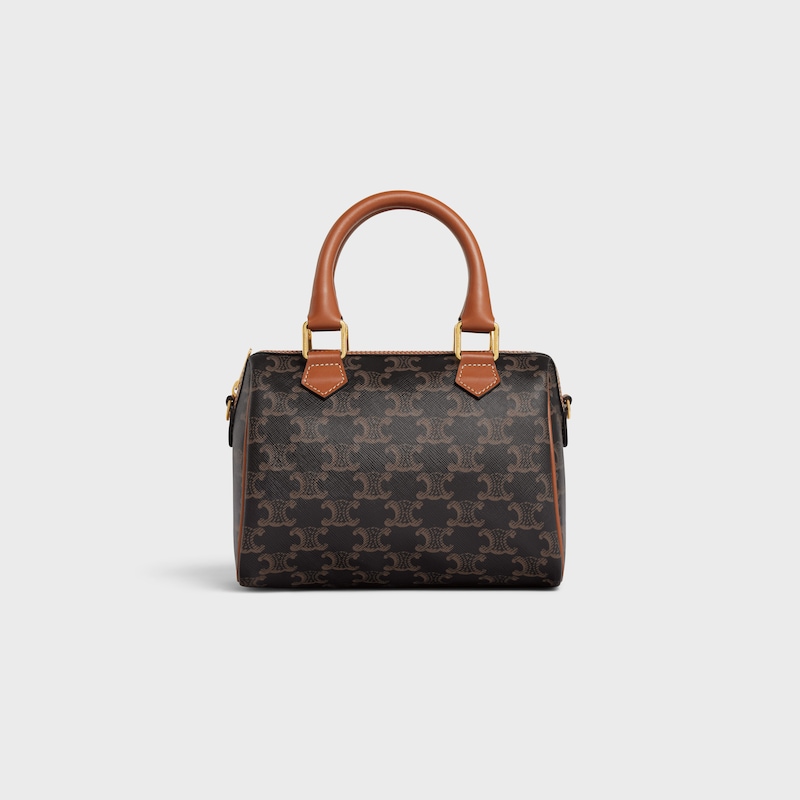 petit boston en toile triomphe et cuir de veau