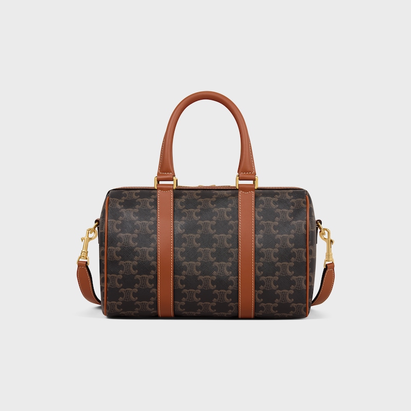 boston moyen en toile triomphe et cuir de veau