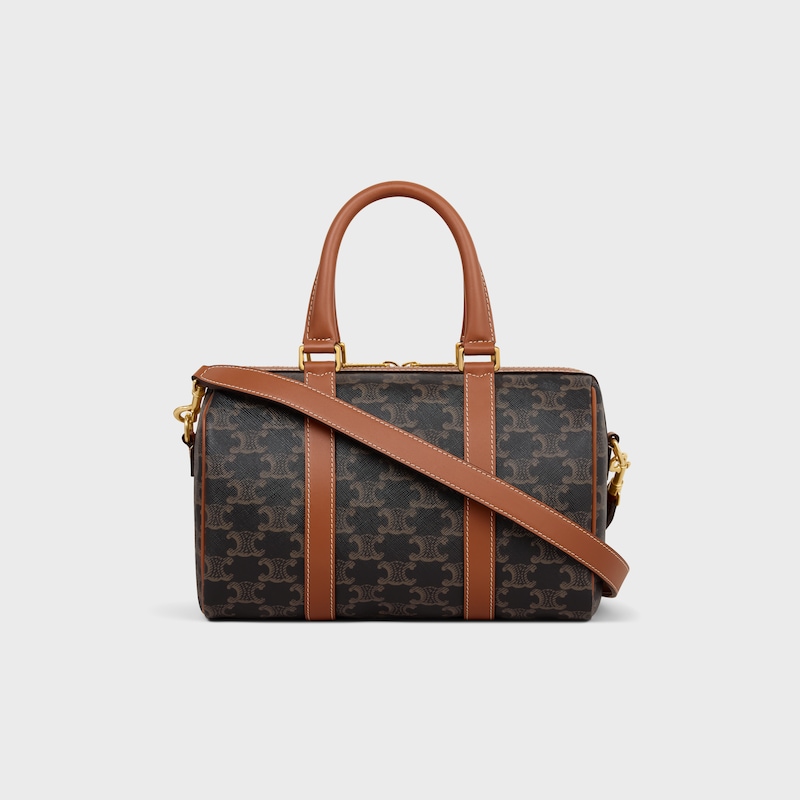 boston moyen en toile triomphe et cuir de veau