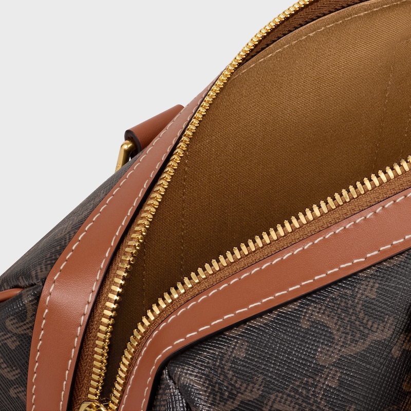 boston moyen en toile triomphe et cuir de veau