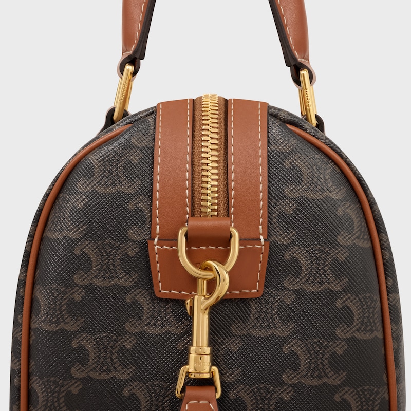 boston moyen en toile triomphe et cuir de veau