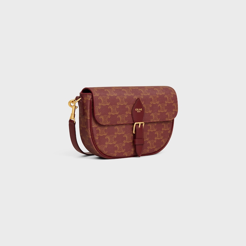 sac bandoulière folco en toile triomphe et cuir de veau