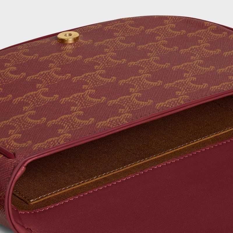 sac bandoulière folco en toile triomphe et cuir de veau