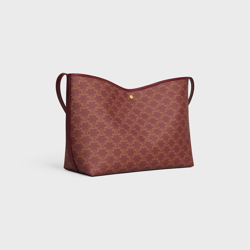 sac cabas souple en toile triomphe et peau de veau