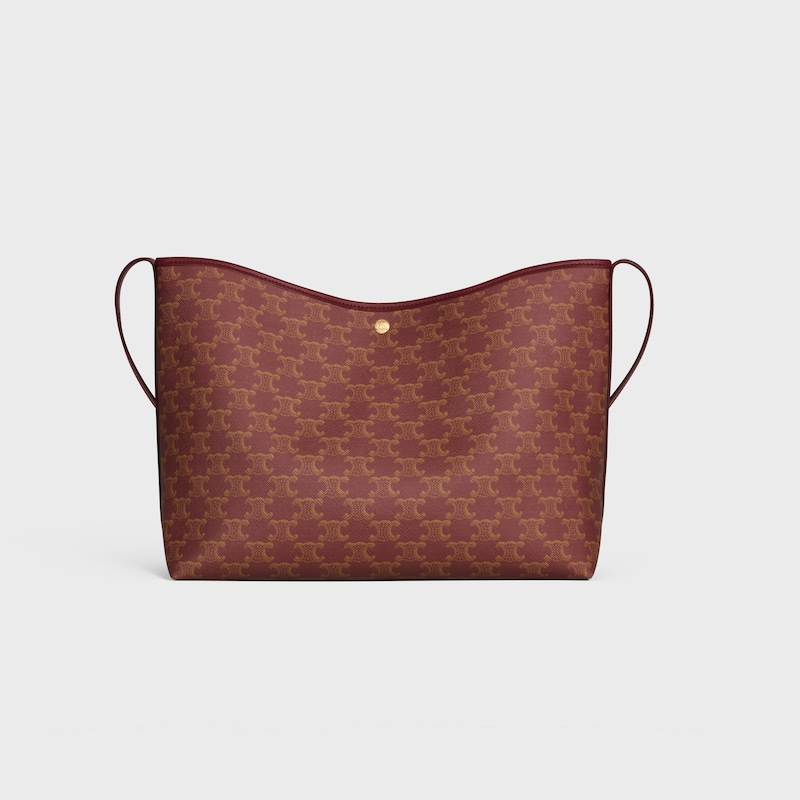sac cabas souple en toile triomphe et peau de veau