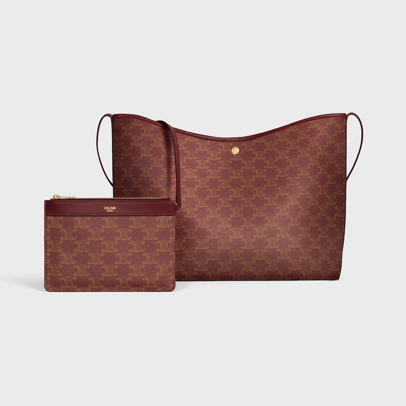 sac cabas souple en toile triomphe et peau de veau