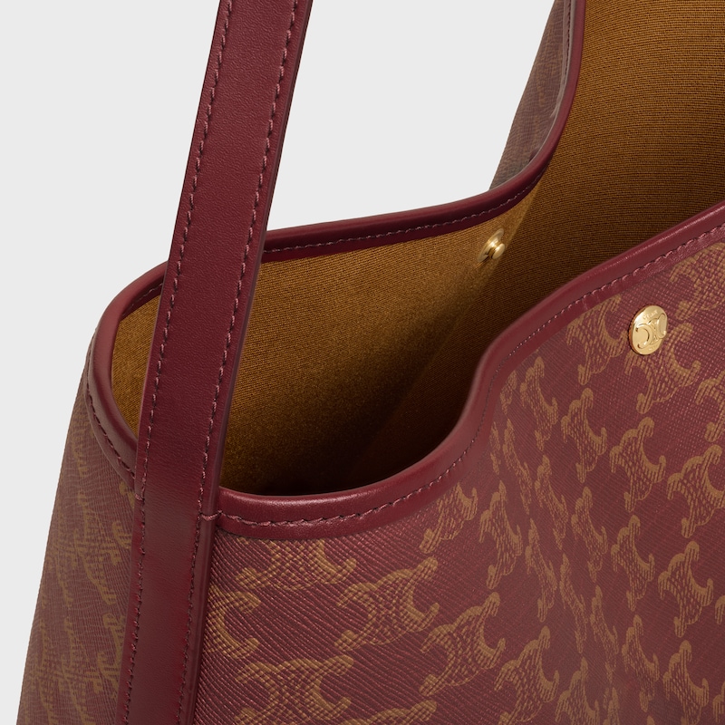sac cabas souple en toile triomphe et peau de veau