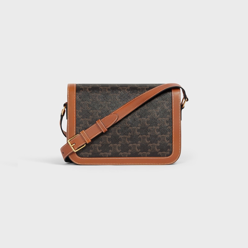 sac classique triomphe en toile triomphe et cuir de veau
