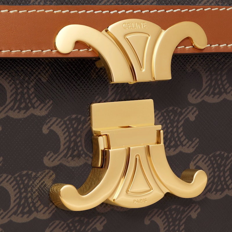 sac classique triomphe en toile triomphe et cuir de veau