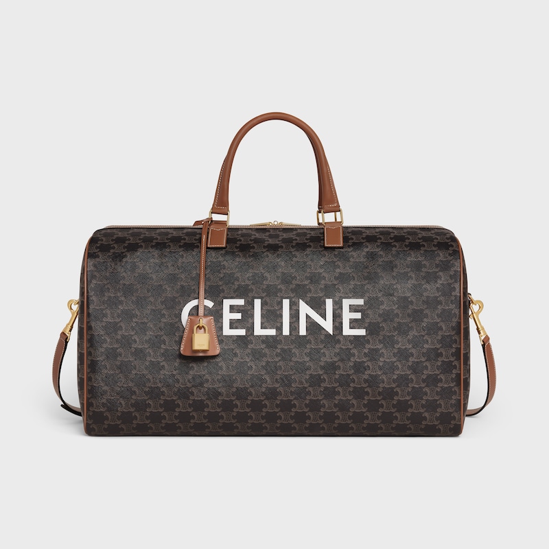 grand sac de voyage en toile triomphe avec imprimé céline