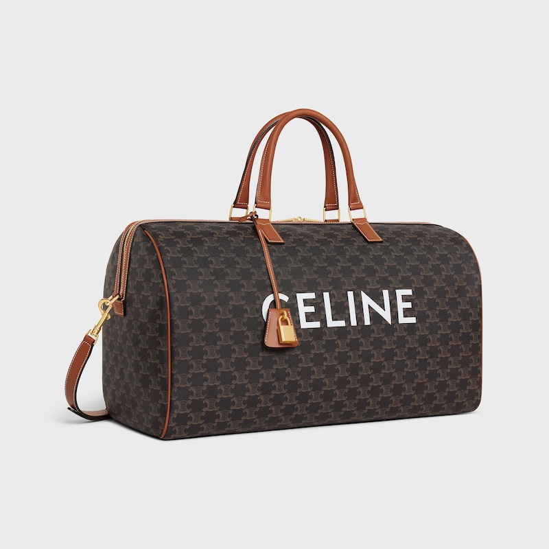 grand sac de voyage en toile triomphe avec imprimé céline