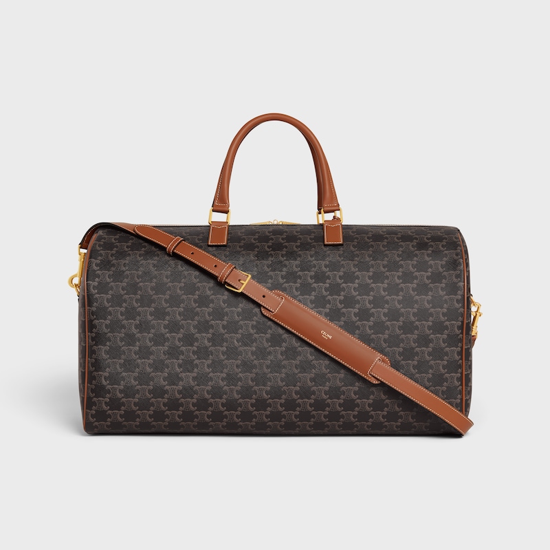 grand sac de voyage en toile triomphe avec imprimé céline