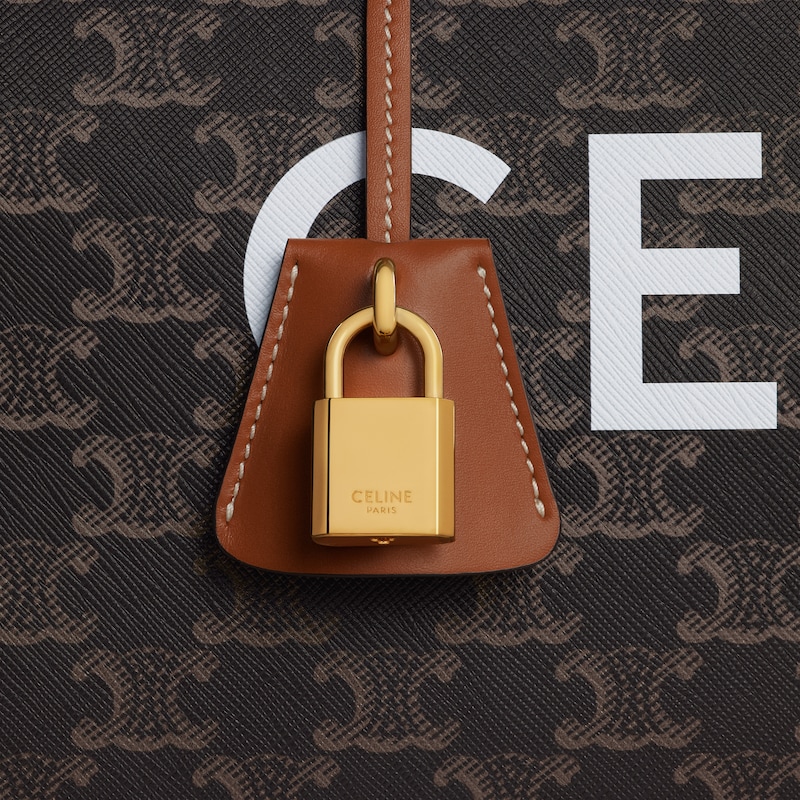 grand sac de voyage en toile triomphe avec imprimé céline