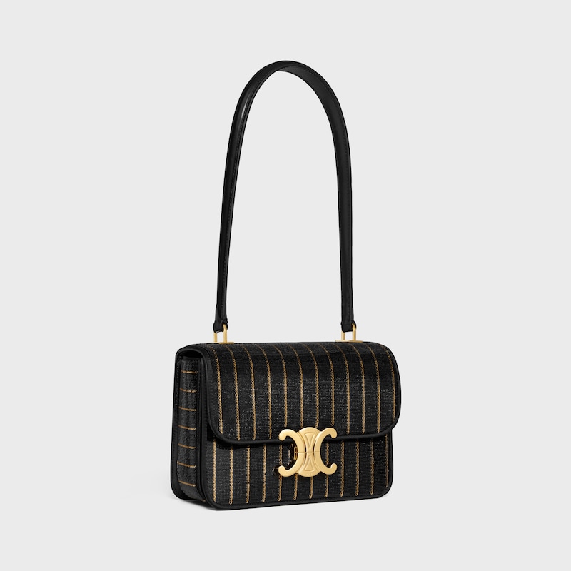sac teen garance à rayures et paillettes