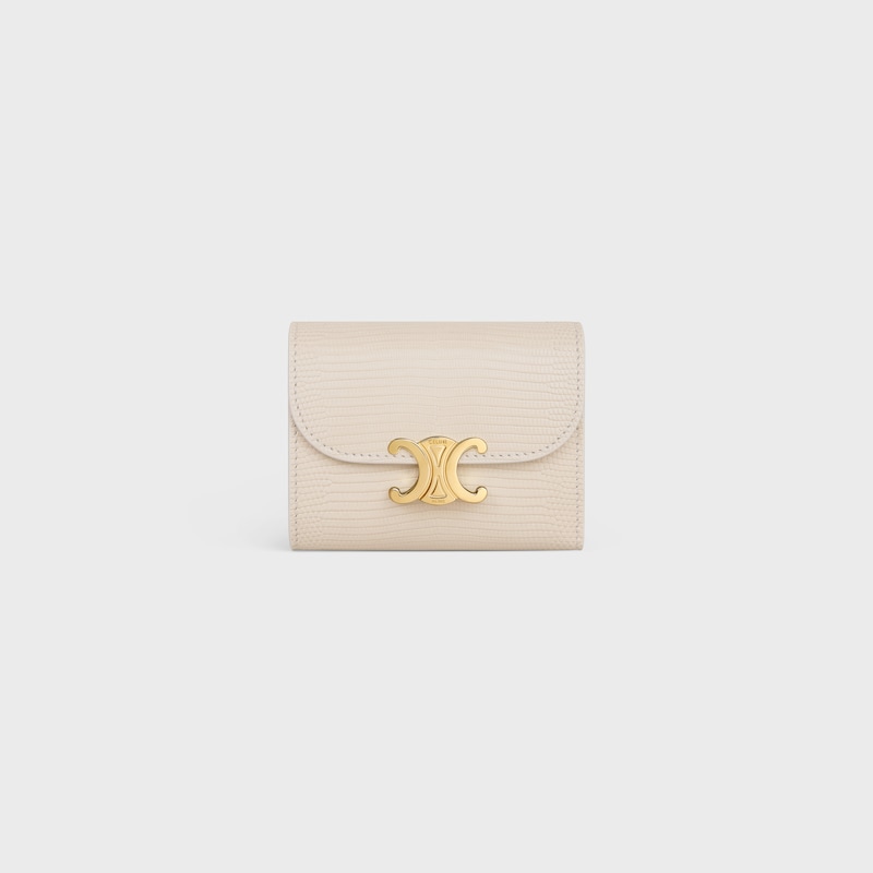 petit portefeuille à rabat triomphe en lÉzard