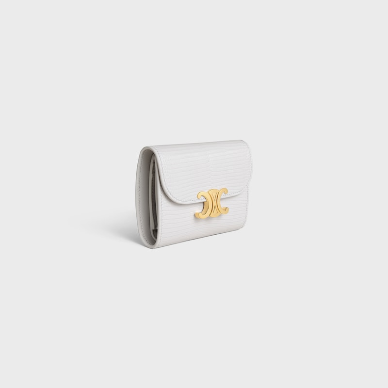 petit portefeuille à rabat triomphe en lÉzard
