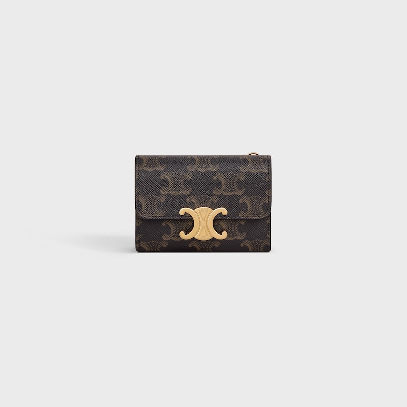 portefeuille compact avec porte-monnaie triomphe en toile triomphe