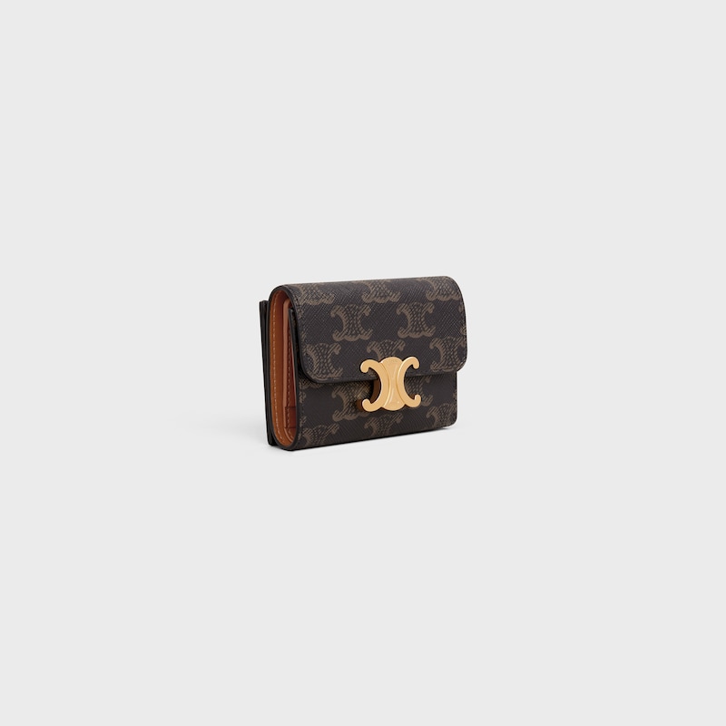 portefeuille compact avec porte-monnaie triomphe en toile triomphe