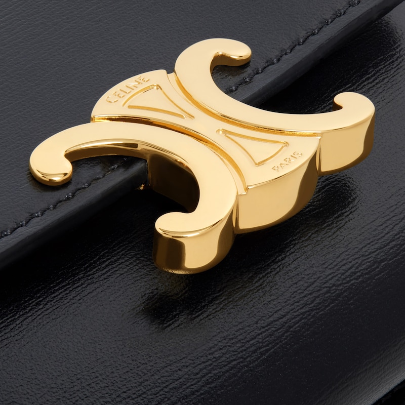 portefeuille compact avec triomphe de piÈces en cuir de veau vieux