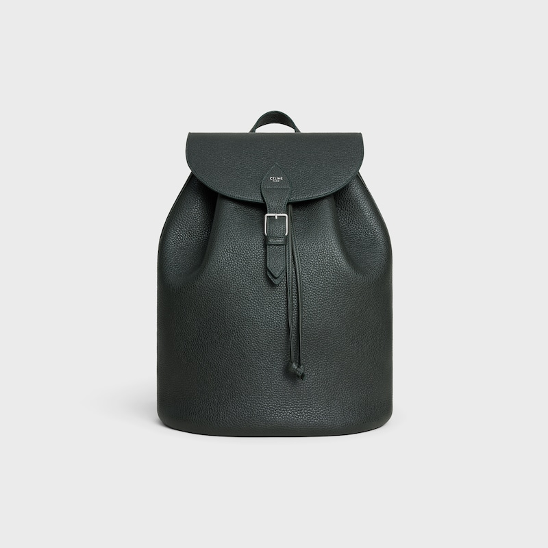 grand sac À dos folco en cuir de veau grainÉ