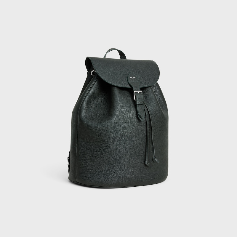 grand sac À dos folco en cuir de veau grainÉ