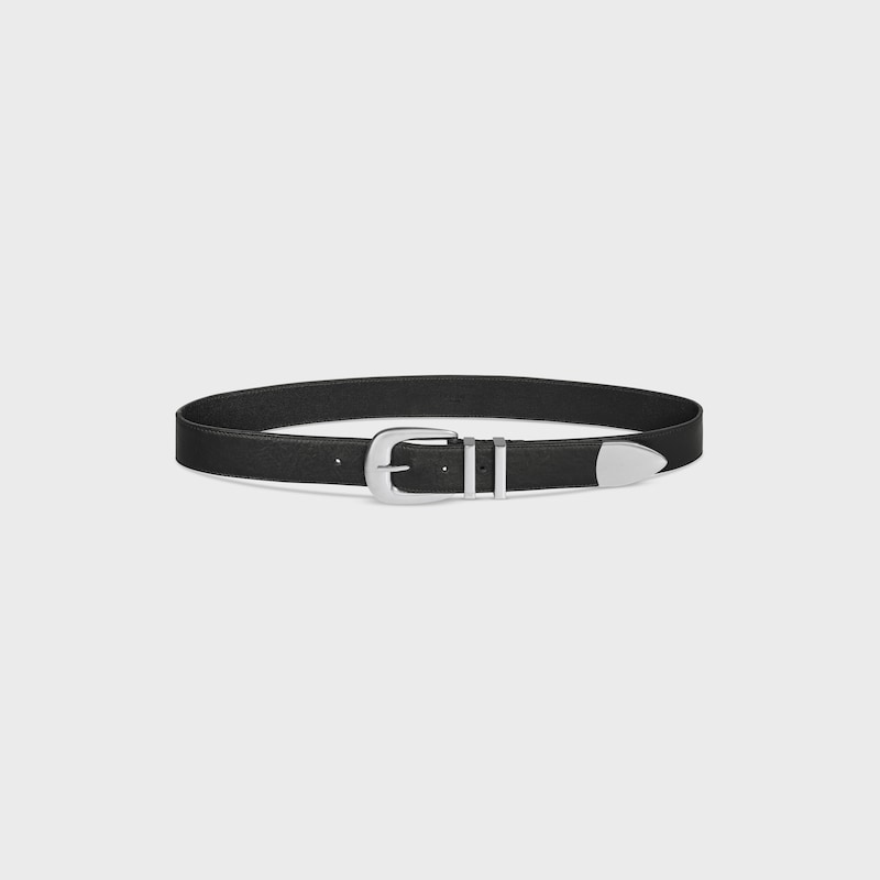 ceinture western large de 35 mm en cuir de veau vintage