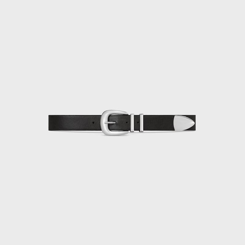 ceinture western large de 35 mm en cuir de veau vintage