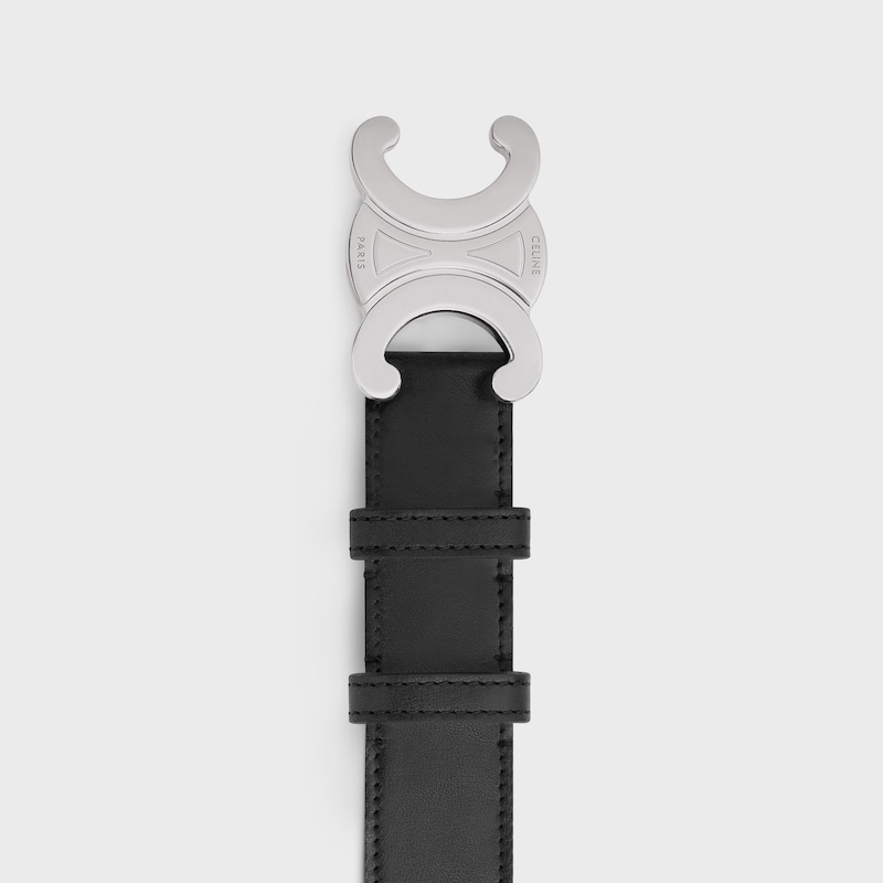ceinture triomphe large 30 mm en cuir de veau vintage