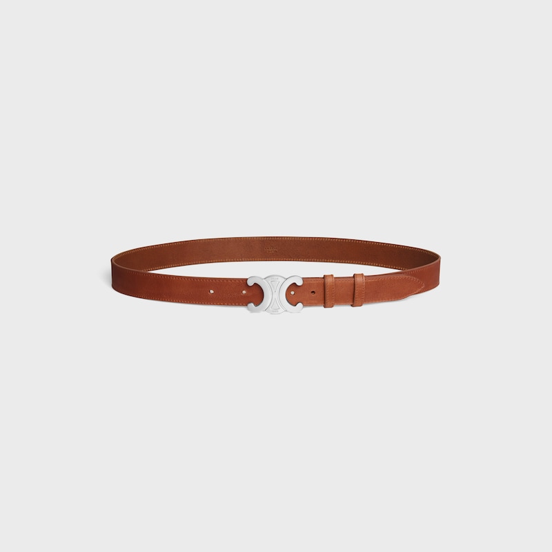 ceinture triomphe large 30 mm en cuir de veau vintage