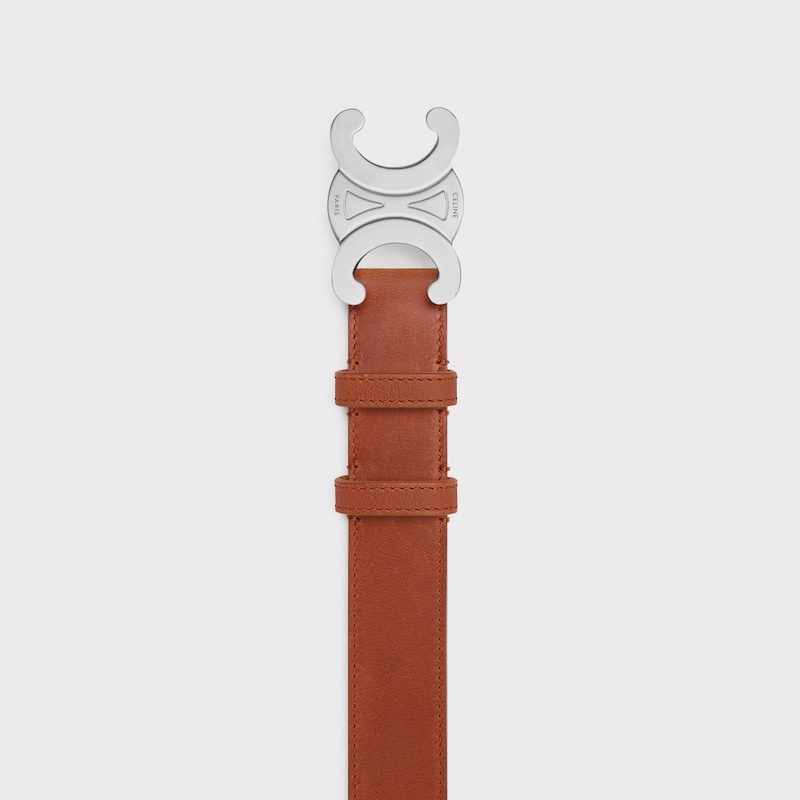 ceinture triomphe large 30 mm en cuir de veau vintage