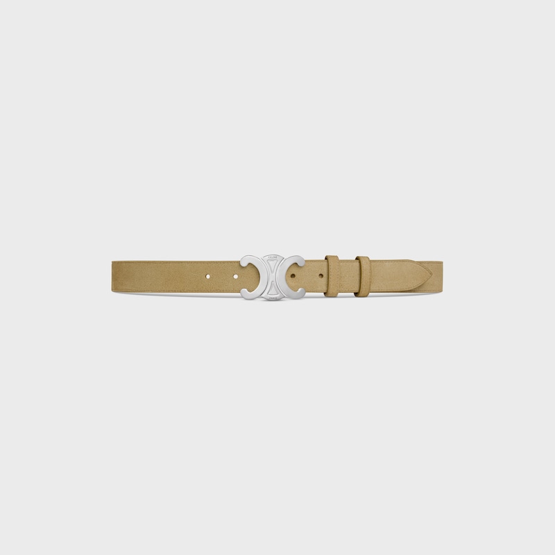 ceinture triomphe large 30 mm en cuir de veau suédé